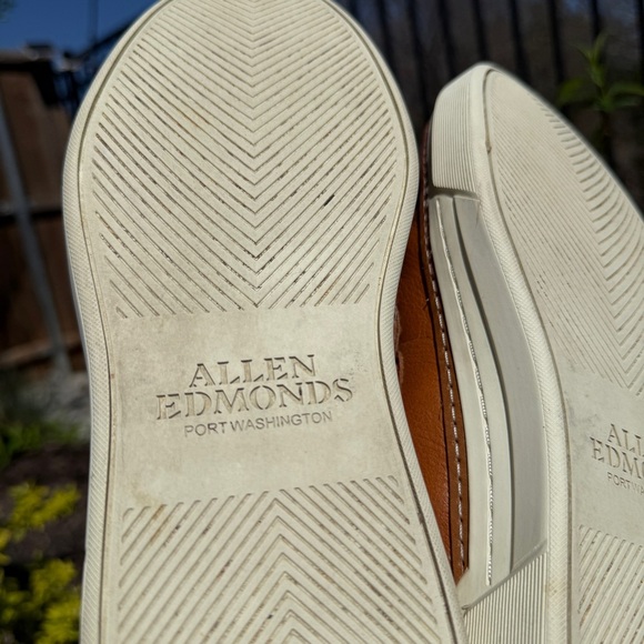 Allen Edmonds Mens Burke Vent Tan Leather Slip On Sneakers 8.5D USA Made Leather main image 5
